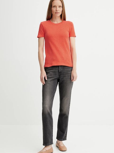 American Vintage t-shirt bawełniany damski kolor pomarańczowy SON28G - zdjęcie produktu nr 2