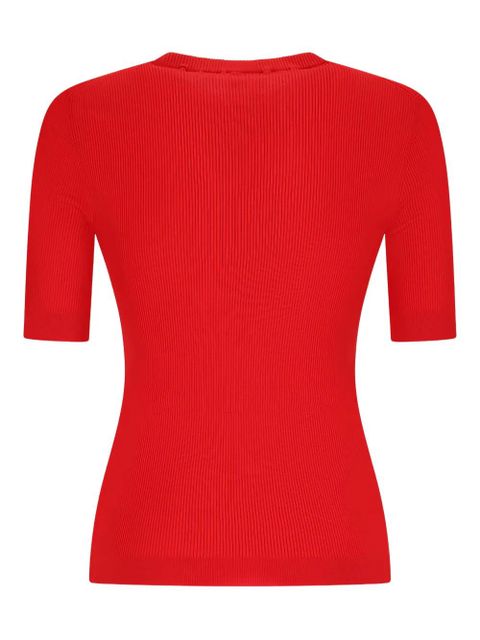 KHAITE Celina ribbed top - Red