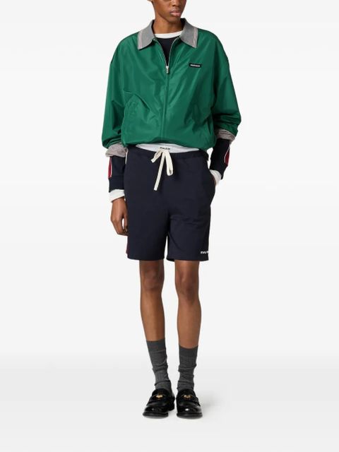 Miu Miu ribbed knit zip bomber jacket - Green - zdjęcie produktu nr 2