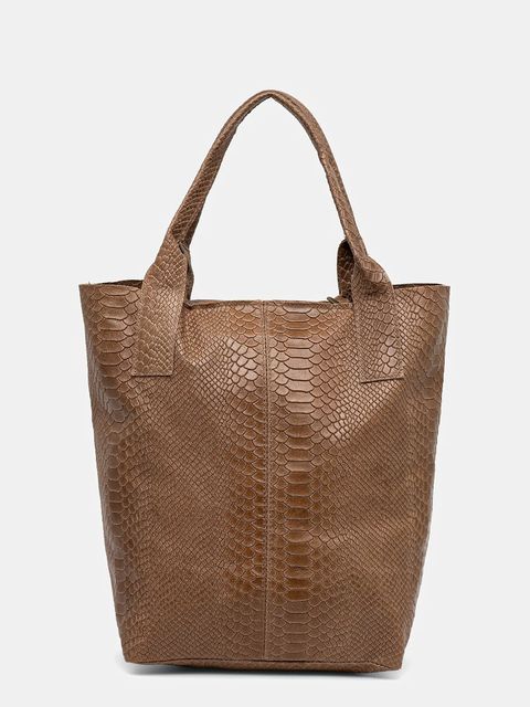 Answear Lab torebka skórzana kolor brązowy