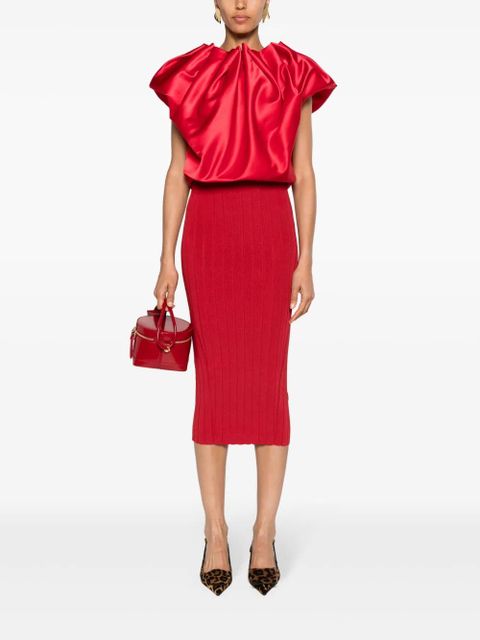 Jacquemus La Jupe knitted skirt - Red - zdjęcie produktu nr 2