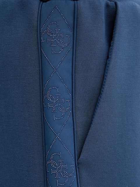 Guess spodnie dresowe NEW VICTOIRE damskie kolor niebieski z aplikacją W5YB11 KBYE2