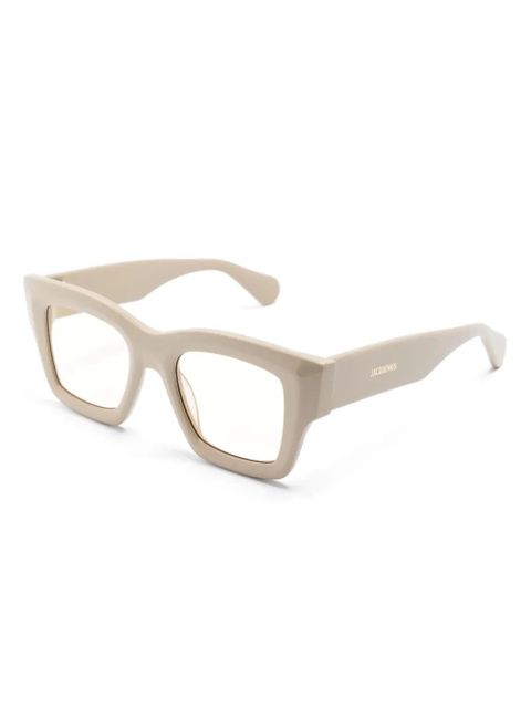Jacquemus Les Lunettes Baci square-frame sunglasses - Neutrals