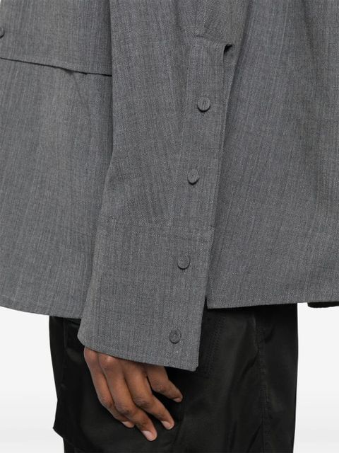 Jil Sander maxi-cuff shirt - Grey