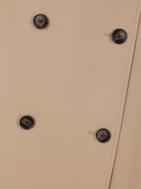 Róhe asymmetric double-layer midi skirt - Neutrals