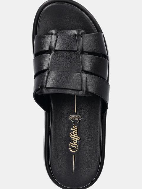 Buffalo klapki Noa Mule Ms damskie kolor czarny na platformie 1602256-BLK - zdjęcie produktu nr 2