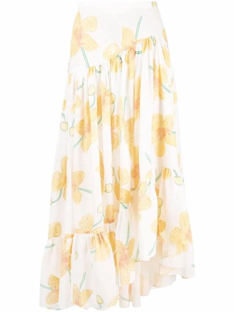 Marni poppy-print skirt - White - zdjęcie produktu nr 1