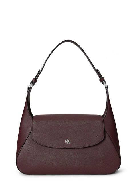 Lauren Ralph Lauren torebka skórzana kolor bordowy 431969364 - zdjęcie produktu nr 1