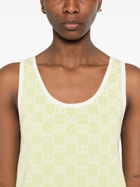 Gucci Gg-motif mini dress - Green