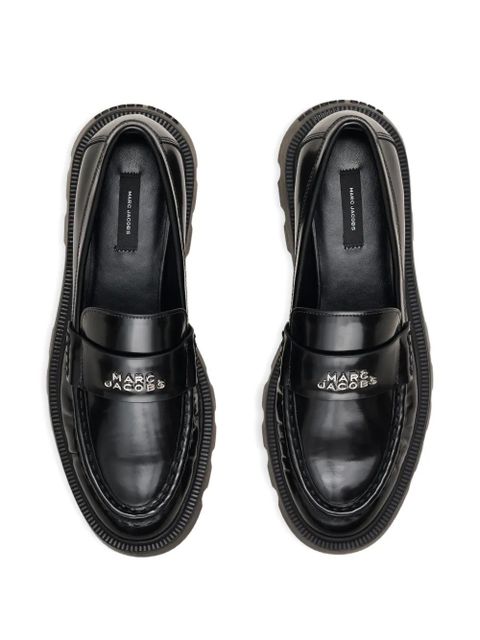 Marc Jacobs logo-plaque platform loafers - Black