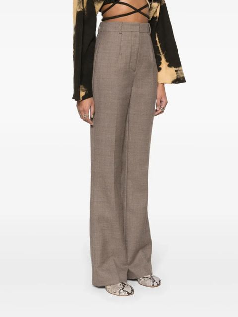 Nanushka Carillo high-waist slim-fit wool trousers - Brown
