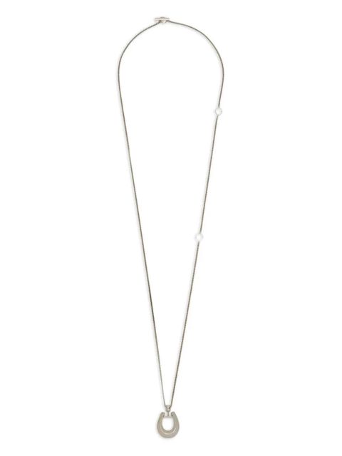 Jil Sander horseshoe-pendant necklace - Silver - zdjęcie produktu nr 1