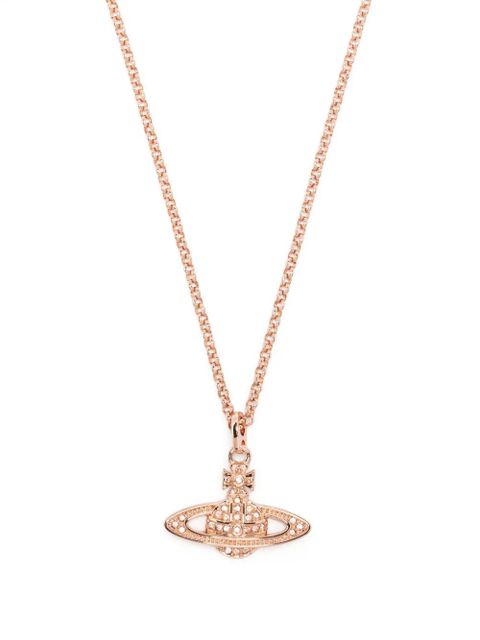 Vivienne Westwood Orb-pendant crystal-embellished necklace - Pink - zdjęcie produktu nr 1