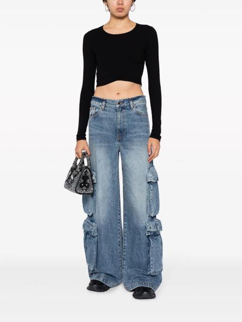 AMIRI Baggy mid-rise wide-leg jeans - Blue - zdjęcie produktu nr 2