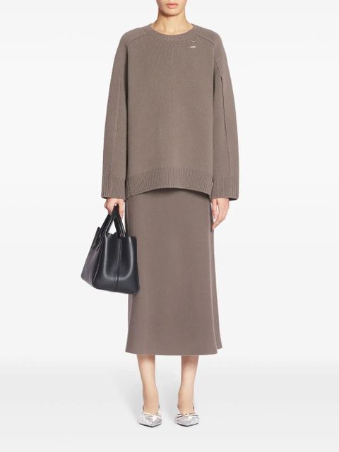 Lanvin flared midi skirt - Brown