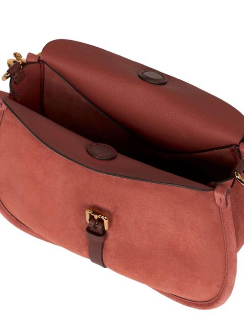 ETRO medium Pony suede buckle shoulder bag - Red