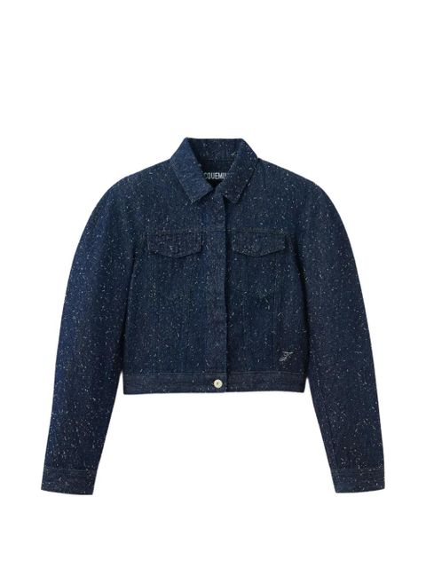 Jacquemus The Ovalo de-Nîmes denim jacket - Blue - zdjęcie produktu nr 1