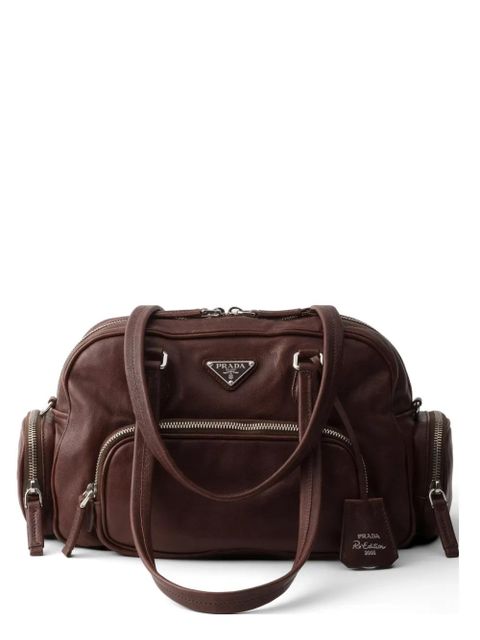 Prada medium leather top-handle bag - Brown - zdjęcie produktu nr 1