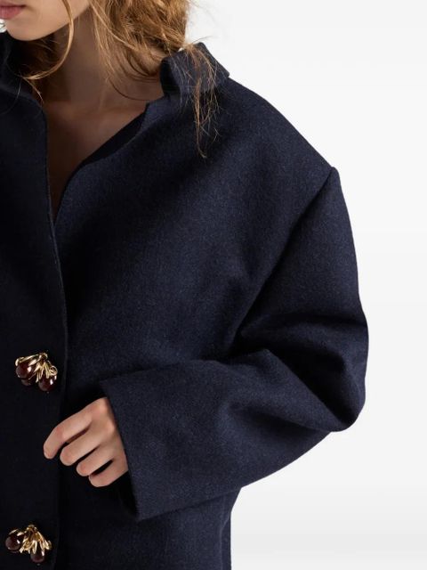 Prada Shetland wool jacket with jewel buttons - Blue