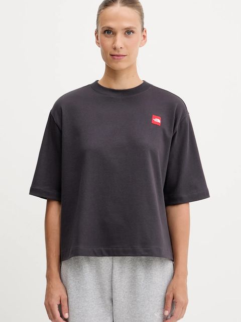 The North Face t-shirt bawełniany Redbox damski kolor szary NF0A8EG60SA1 - zdjęcie produktu nr 1