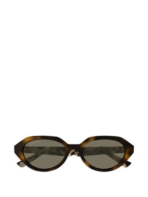 Gucci Eyewear geometric-frame sunglasses - Brown - zdjęcie produktu nr 1