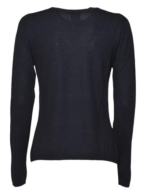Max Mara long-sleeved crew-neck T-shirt - Blue