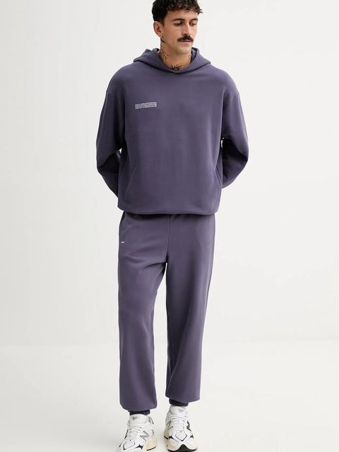 Pangaia spodnie dresowe bawełniane kolor fioletowy gładkie 10000295 - zdjęcie produktu nr 2