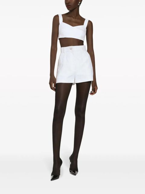 Dolce & Gabbana DG jacquard cropped top - White - zdjęcie produktu nr 2