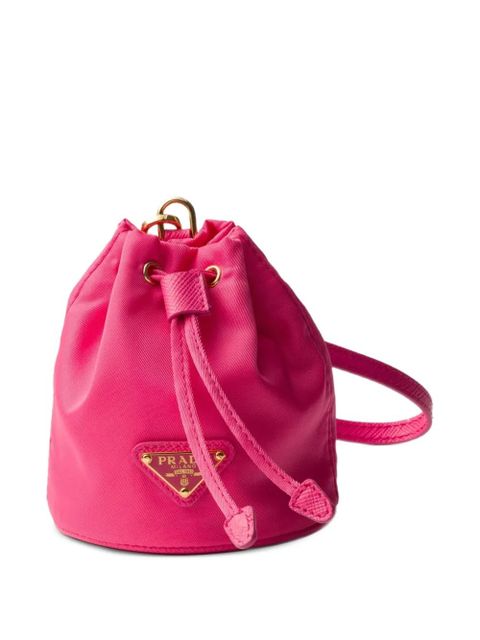 Prada Mini Icon Re-nylon keychain charm - Pink - zdjęcie produktu nr 1