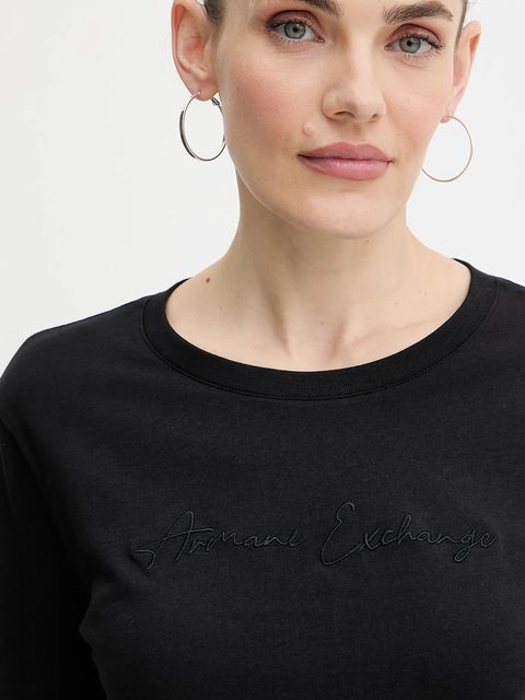 Armani Exchange longsleeve bawełniany kolor czarny XW001456 AF10356