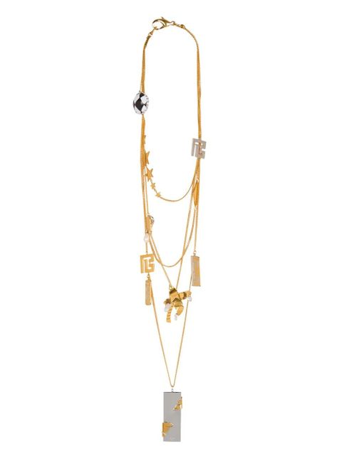 Balmain Miami embellished sautoir necklaces - Gold - zdjęcie produktu nr 1