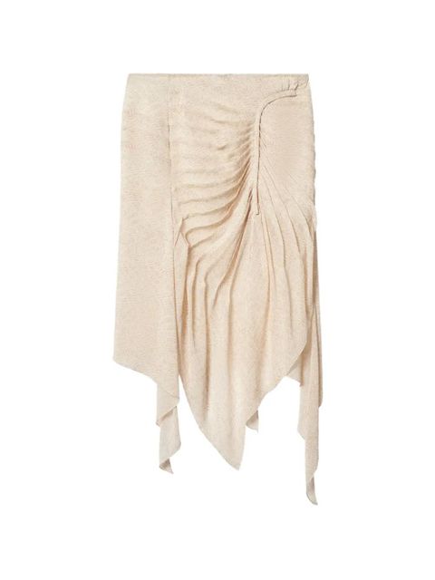 ISABEL MARANT Taylora ruffle asymmetric skirt - Neutrals - zdjęcie produktu nr 1