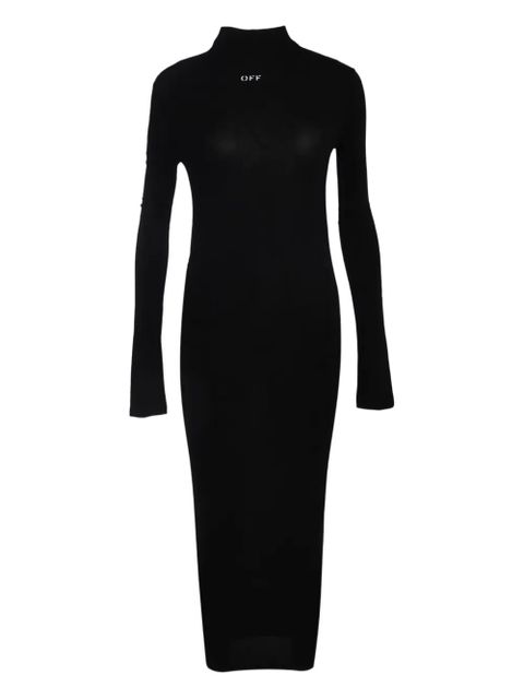 Off-White turtle-neck midi dress - Black - zdjęcie produktu nr 1