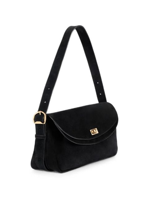 SANDRO Le Mambo suede shoulder bag - Black