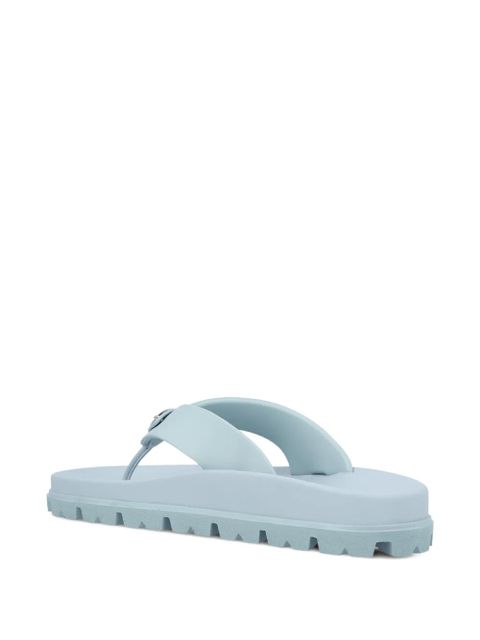 Prada logo-plaque sandals - Blue
