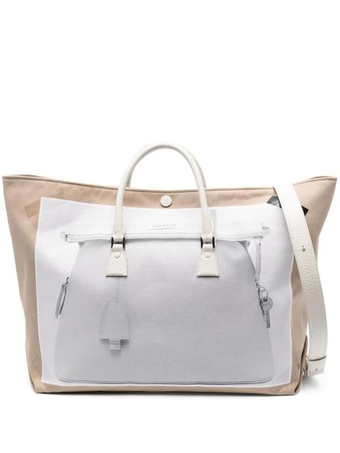 Maison Margiela medium Trompe l'oeil 5AC gabardine bag - Neutrals - zdjęcie produktu nr 1