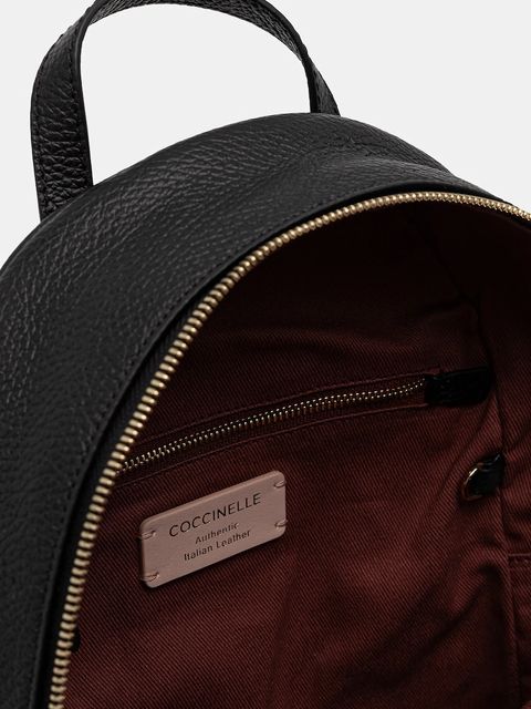 Coccinelle plecak skórzany NORY damski kolor czarny mały gładki E1 U45 14 02 01