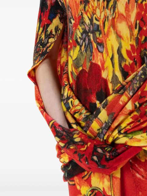 JW Anderson drape-front asymmetric dress - Red