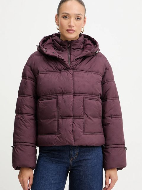 Guess kurtka NEW DAISY kolor fioletowy zimowa W5BL43 W2902 - zdjęcie produktu nr 1