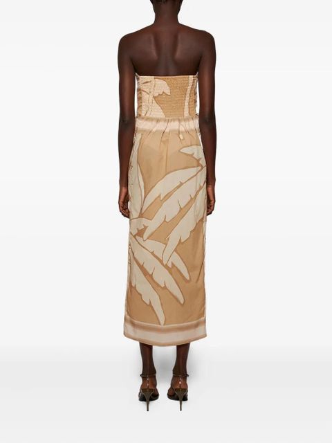 Johanna Ortiz cotton midi dress - Neutrals