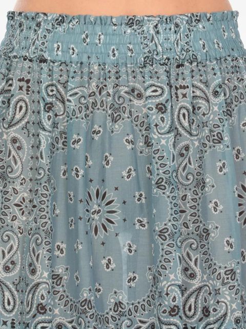 MC2 Saint Barth Cheyenne bandana-print tiered skirt - Blue