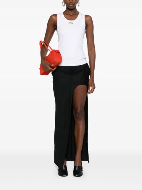 Alexander McQueen logo-plaque tank top - White