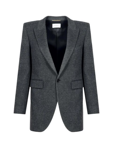 Saint Laurent single-breasted blazer - Grey - zdjęcie produktu nr 2