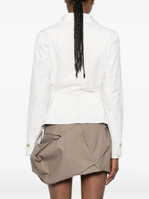 Vivienne Westwood embroidered-flower button jacket - White