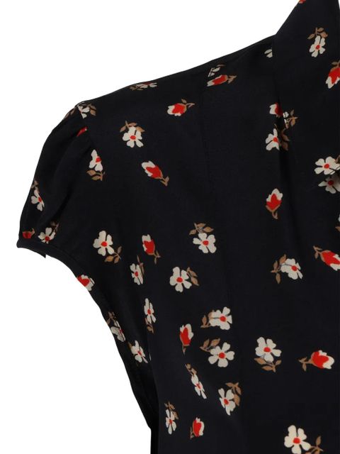 Max Mara floral short-sleeve shirt - Blue
