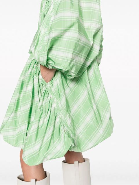 Jil Sander plaid-check pattern minidress - Green - zdjęcie produktu nr 2