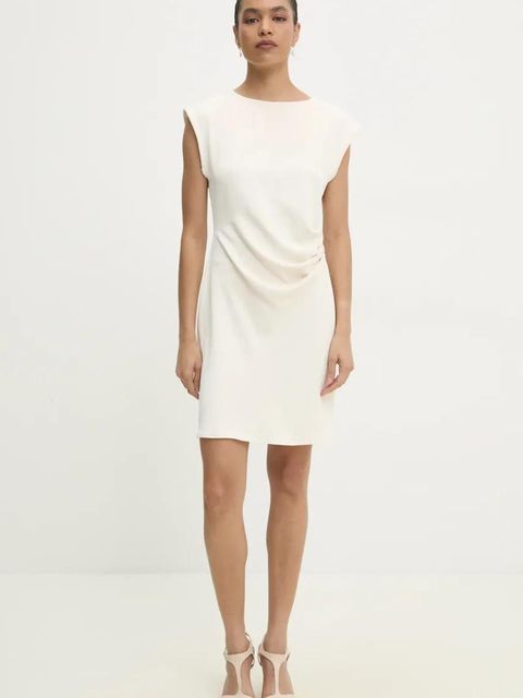 Answear.LAB sukienka kolor beżowy mini prosta - zdjęcie produktu nr 1