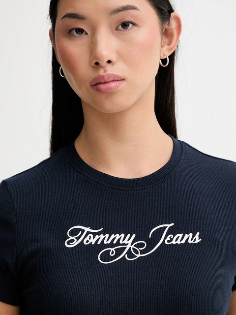 Tommy Jeans t-shirt damski kolor granatowy DW0DW21838
