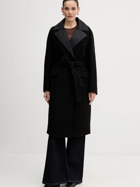 Tommy Hilfiger sweter wełniany damski kolor brązowy lekki WW0WW43586 - zdjęcie produktu nr 2