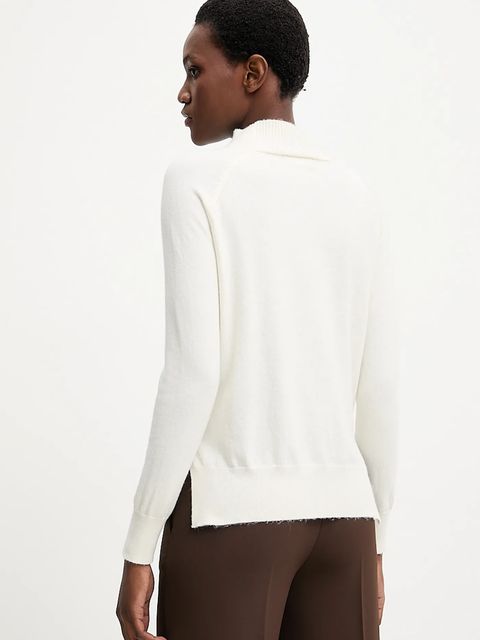 Answear.LAB sweter z kaszmirem damski kolor beżowy lekki z golfem